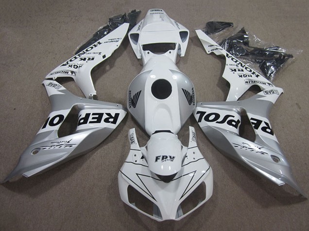 Carenado Moto Honda CBR1000RR 2006-2007 - Blanco Plata Negro Repsol
