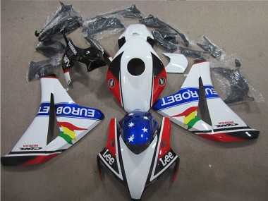 Carenados Moto Honda CBR1000RR 2008-2011 - Blanco Rojo Azul Estrella Carrera EuroBet Lee