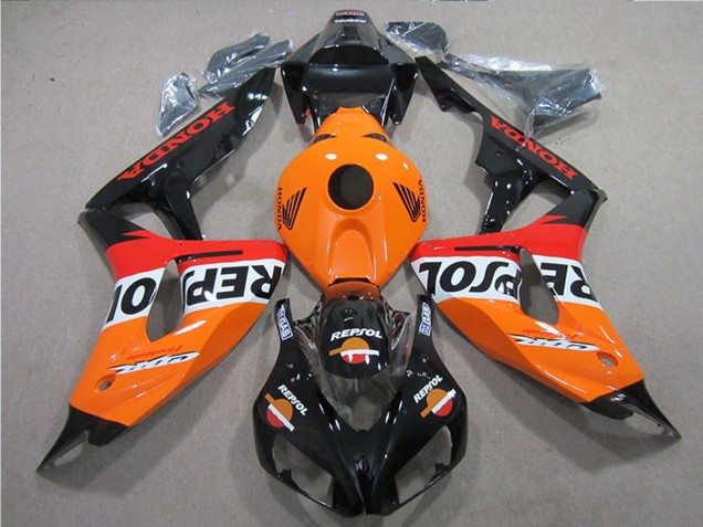 Carenado Moto Honda CBR1000RR 2006-2007 - Naranja Blanco Rojo Negro Brillante Repsol