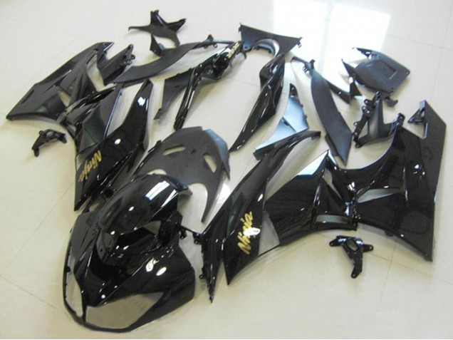 Carenados Moto Kawasaki ZX6R 2013-2018 - Negro Brillante Oro Ninja