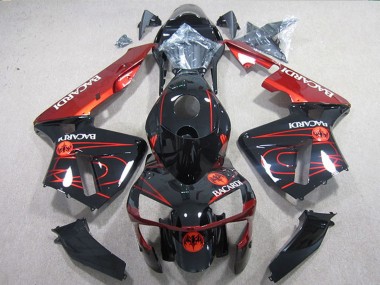 Carenados Moto Kawasaki ZX10R 2004-2005 - Negro Rojo Racardi