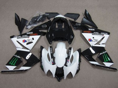 Carenados Moto Kawasaki ZX10R 2004-2005 - Negro Blanco Monstruo