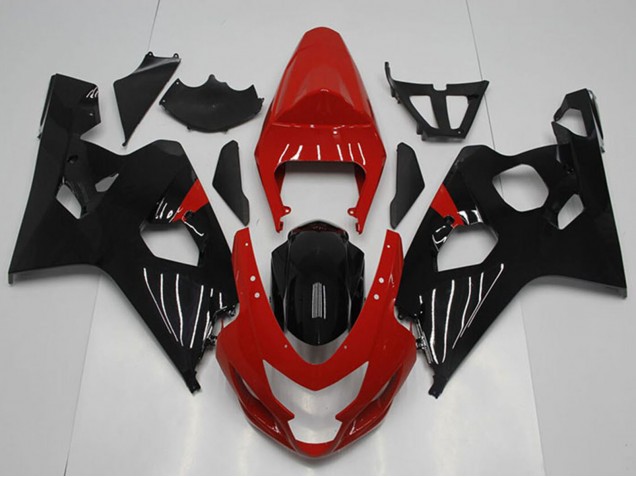 Carenado Moto Suzuki GSXR 750 2004-2005 - Rojo Negro Brillante