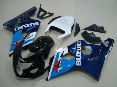 Carenados Moto Suzuki GSXR 750 2004-2005 - Blanco Azul Negro Brillante
