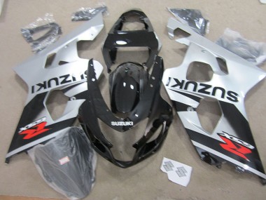 Carenados Moto Suzuki GSXR 750 2004-2005 - Plata Negro Brillante Rojo