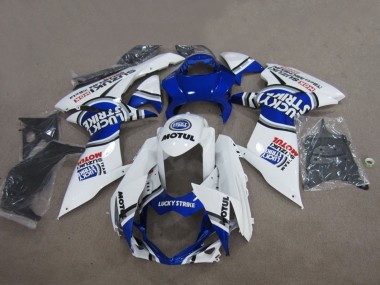 Carenados Moto Suzuki GSXR 750 2011-2024 - Blanco Lucky Strike Motul