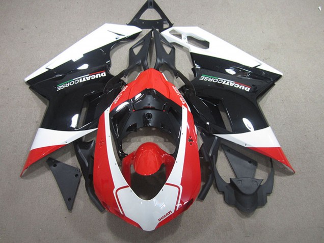 Carenado Moto Ducati 848 1098 1198 2007-2014 - Blanco Rojo Negro Brillante
