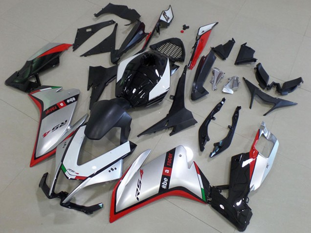 Carenado Moto Aprilia RS4 50 125 2012-2018 - Plata Rojo Negro Brillante