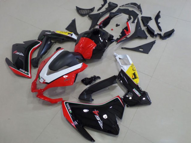 Carenado Moto Aprilia RS4 50 125 2012-2018 - Blanco Rojo Amarillo Negro Brillante