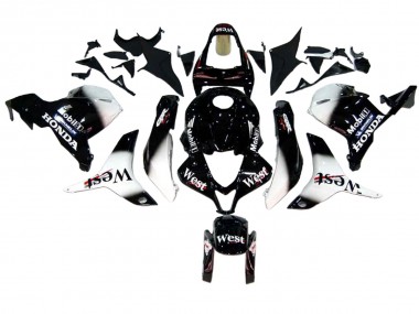 Carenados Moto Honda CBR600RR 2009-2012 - Negro Brillante Blanco West
