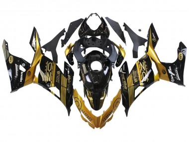 Carenados Moto Kawasaki EX400 2018-2024 - Oro Negro Brillante