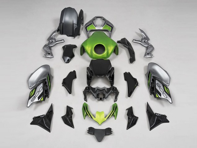Carenados Moto Kawasaki Z900 2020-2024 - Verde Negro Gris