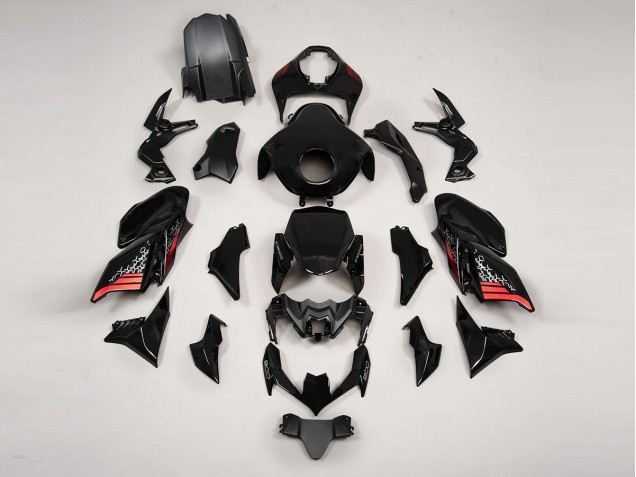 Carenados Moto Kawasaki Z900 2020-2024 - Negro Rojo