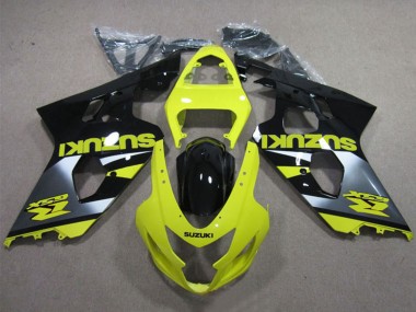 Carenados Moto Suzuki GSXR 600 2004-2005 - Amarillo Plata Negro Brillante